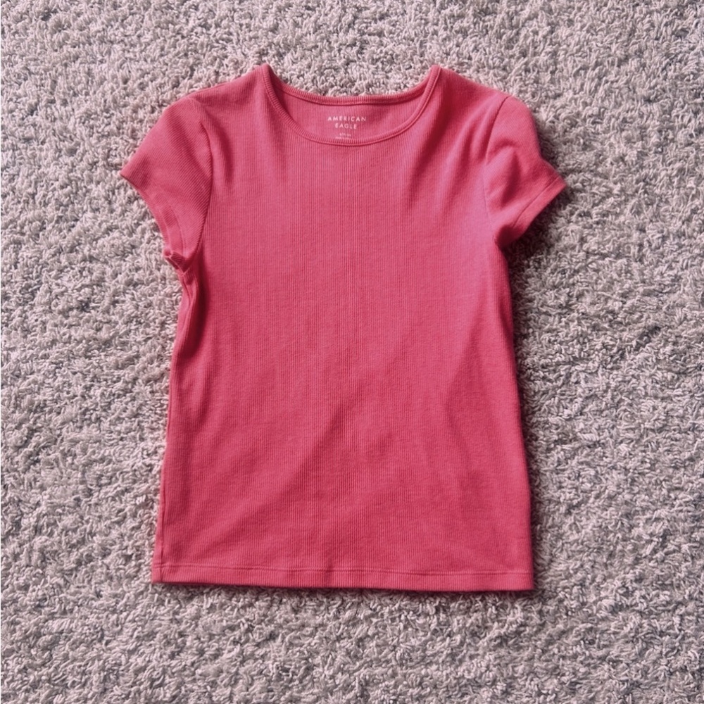 cute pink baby tee from american eagle